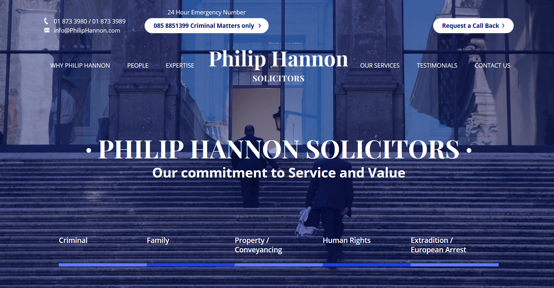 Solicitor Website Design - Philip Hannon Solicitors